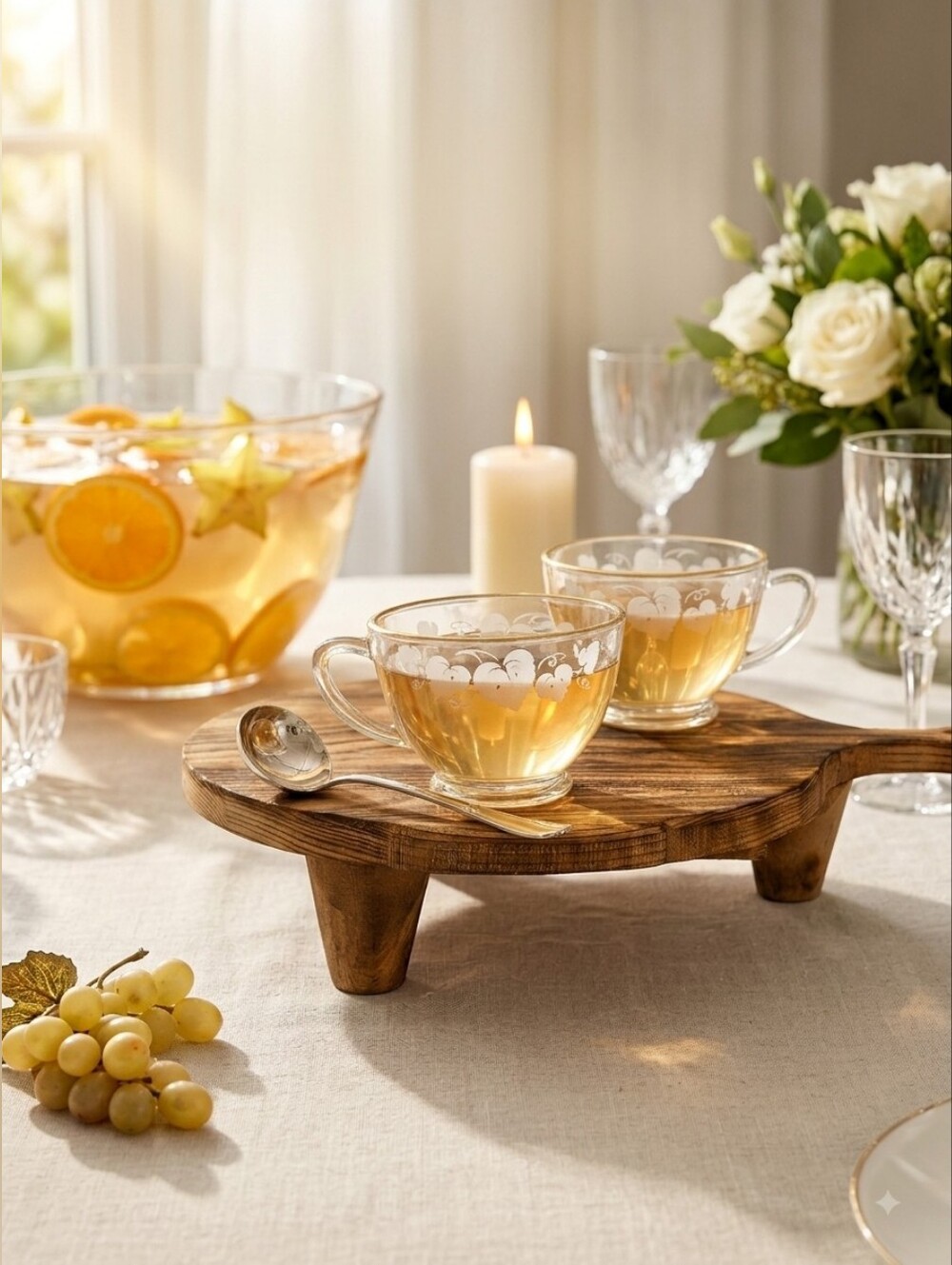 Vintage Anchor Hocking Grape Leaf Punch Cups (Set of 5) - MCM